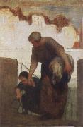 Honore  Daumier The Washer woman France oil painting artist